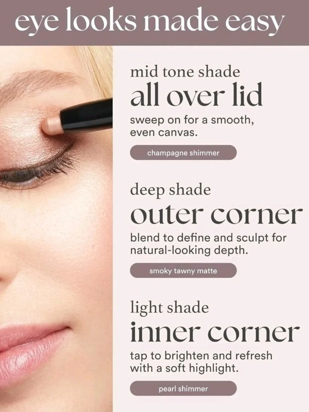 Julep RED WINE SHIMMER Eyeshadow 101 Eyeshadow Stick Cream to Powder .04 oz NIB!